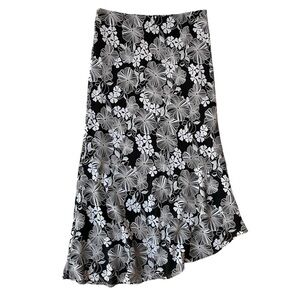 Vintage Y2K Express Floral Asymmetrical Maxi Skirt Size Small